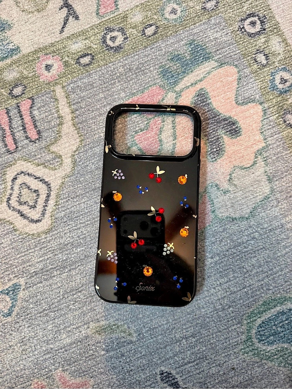Sonix Fruit Gems iPhone Case Black Floral Phone Case iPhone 17 pro max, never us